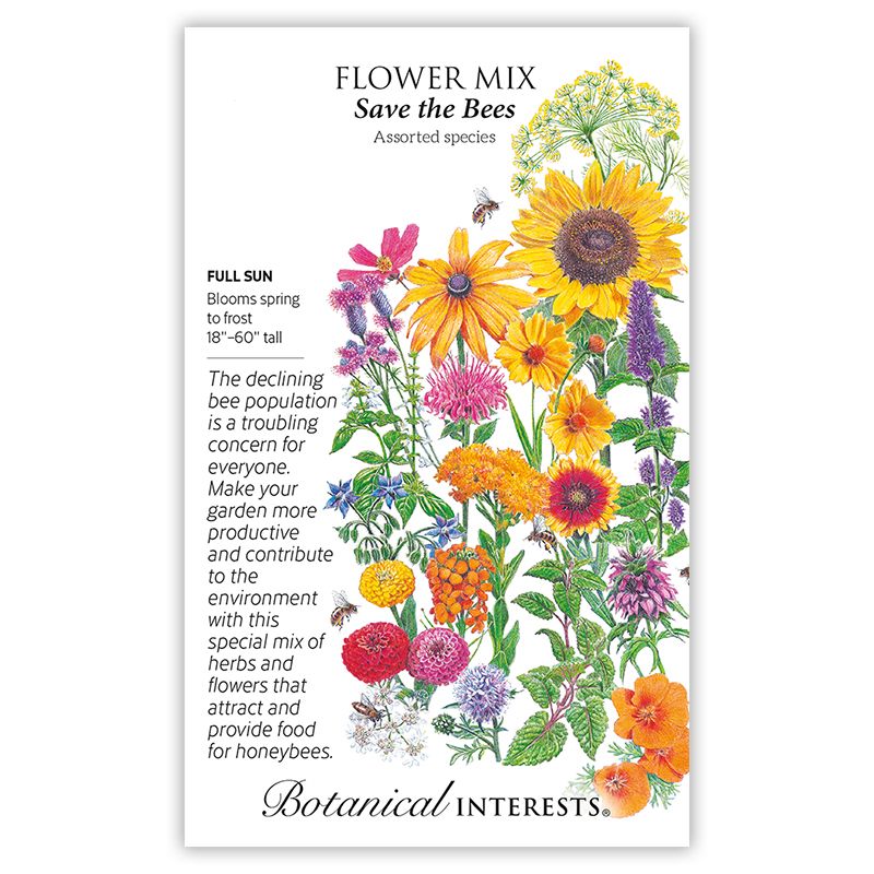 Seed Flower Mix Save the Bees - Assorted species - Lrg Pkt