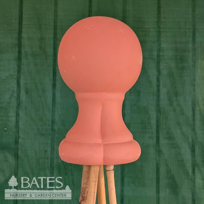 Classic Ball Finial Terracotta 7x4&quot; - Use with Bamboo Stakes X