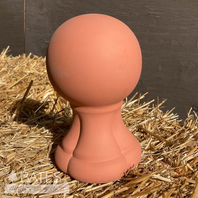 Classic Ball Finial Terracotta 7x4&quot; - Use with Bamboo Stakes X