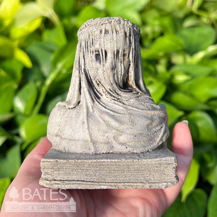 Pot Veiled Bust Planter 3&quot; Concrete Flat Earth Designs