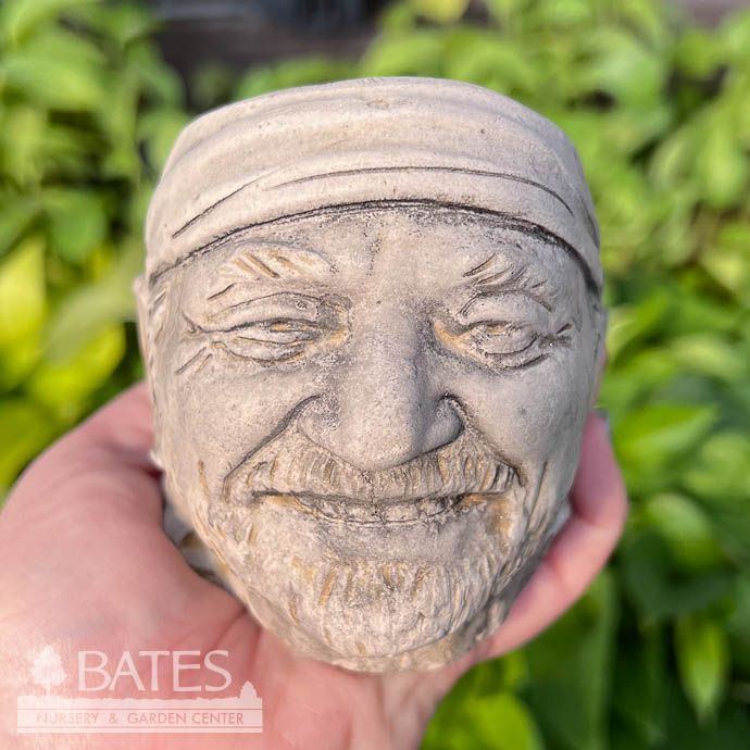 Pot Head Willie Planter 4&quot; Concrete Flat Earth Designs