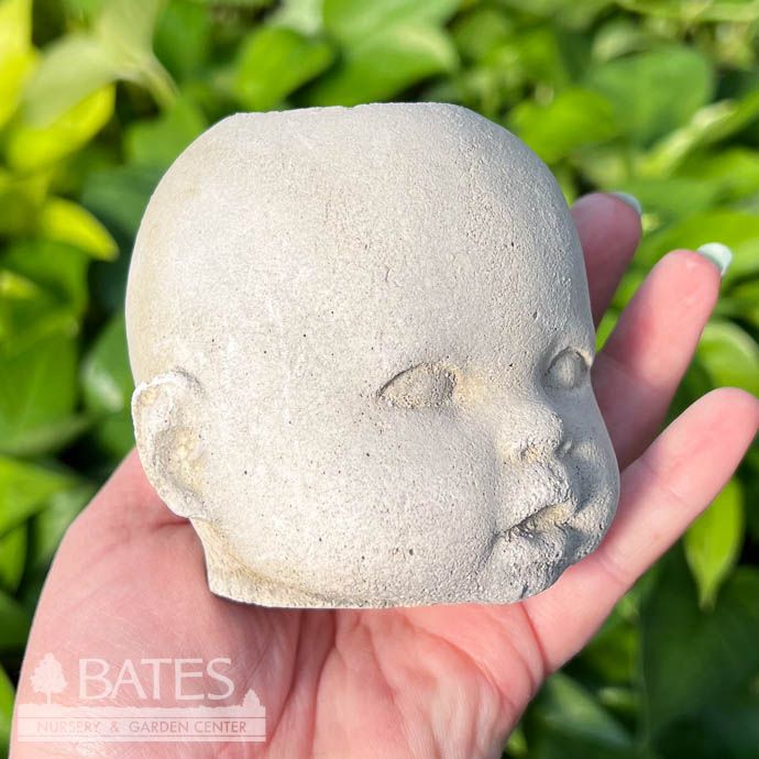 Pot Head Planter Sml 3&quot; Concrete Flat Earth Designs