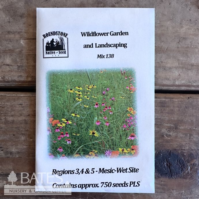 Seed Wildflower Garden &amp; Landscaping Mix 138 (med-wet) - Roundstone Native (TN)