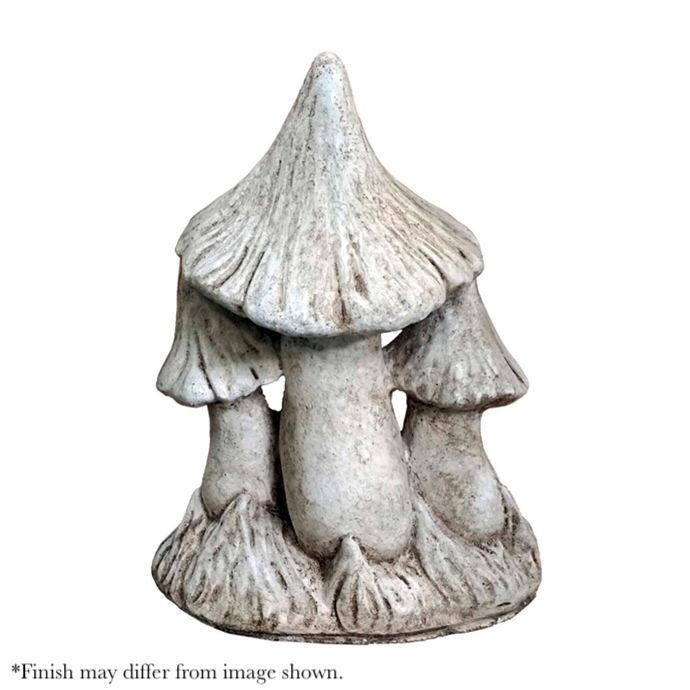 Statuary Small Pointed Mushrooms 10x7x14H Concrete