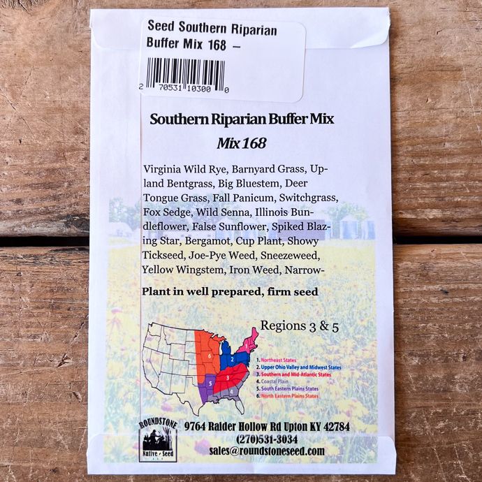 Seed Southern Riparian Buffer Mix 168 - Roundstone Native (TN)