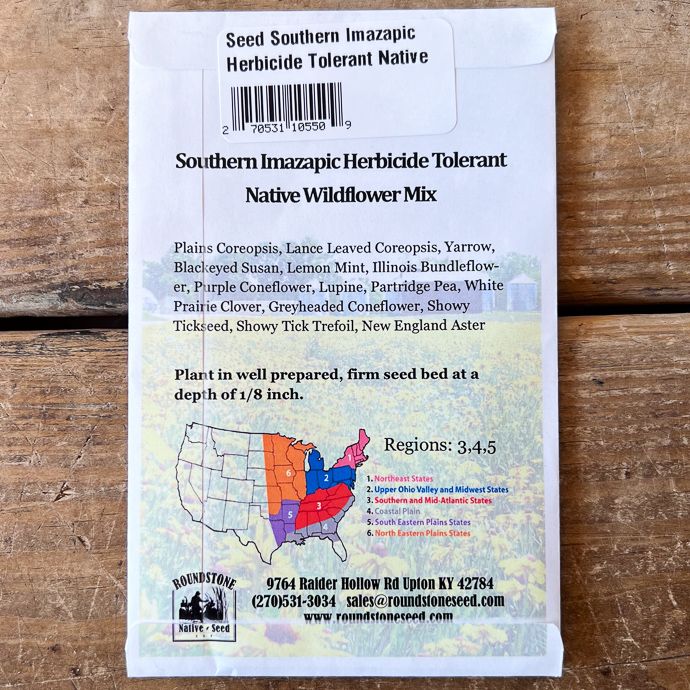 Seed Southern Imazapic Herbicide Tolerant Native Wildflower Mix 174 - Roundstone Native (TN)