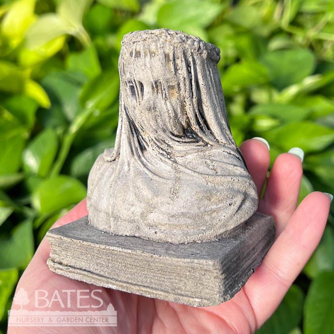 Pot Veiled Bust Planter 3&quot; Concrete Flat Earth Designs