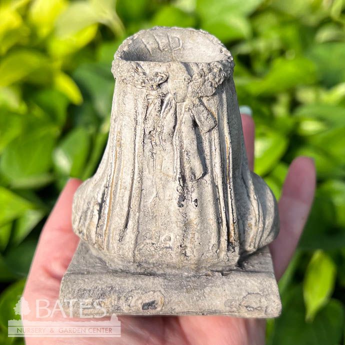 Pot Veiled Bust Planter 3&quot; Concrete Flat Earth Designs