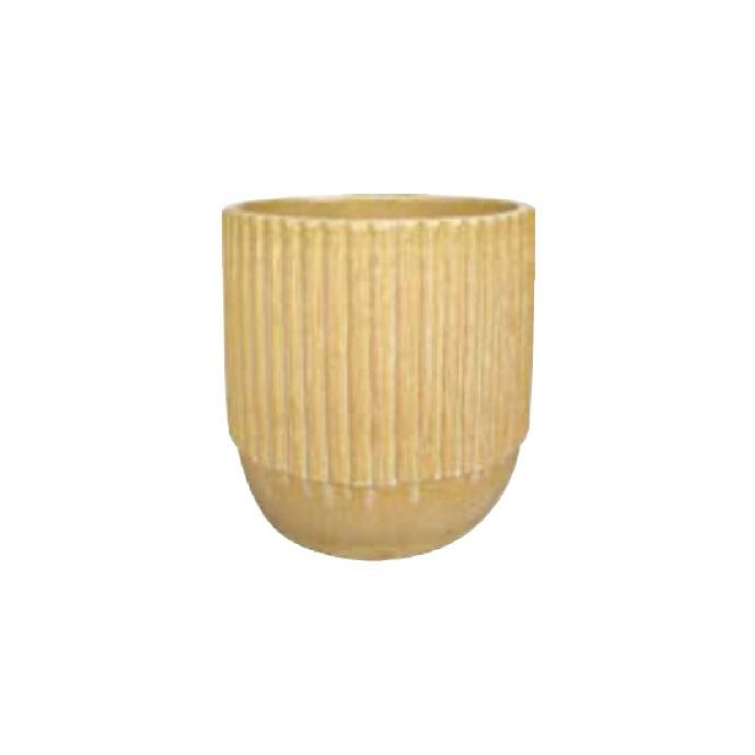 Pot Cords Collar Planter Med 13.5x13.75 Honey Gold