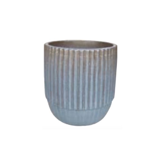 Pot Cords Collar Planter Sml 9.5x9.75 Warm Gray