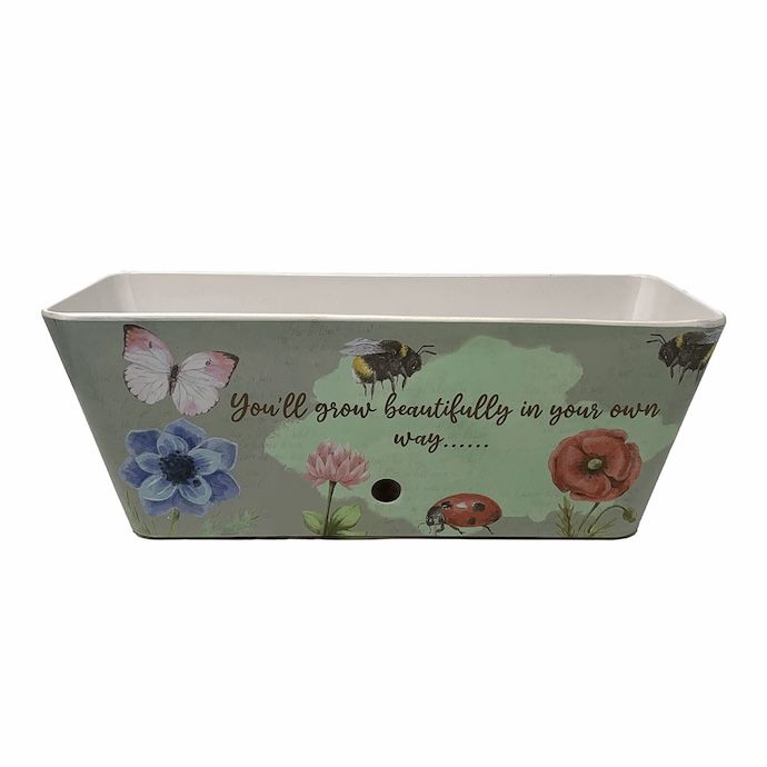 Pot Flower Window Box /Rectangular 16x7x6.5 Bamboo Self Watering TDI