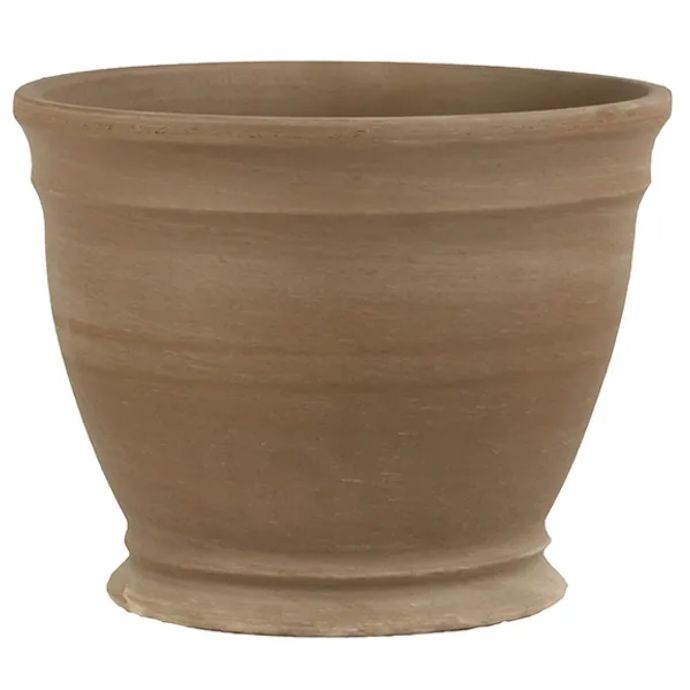 Pot Parisian Planter 9.75"/10" Dark Basalt / Terracotta