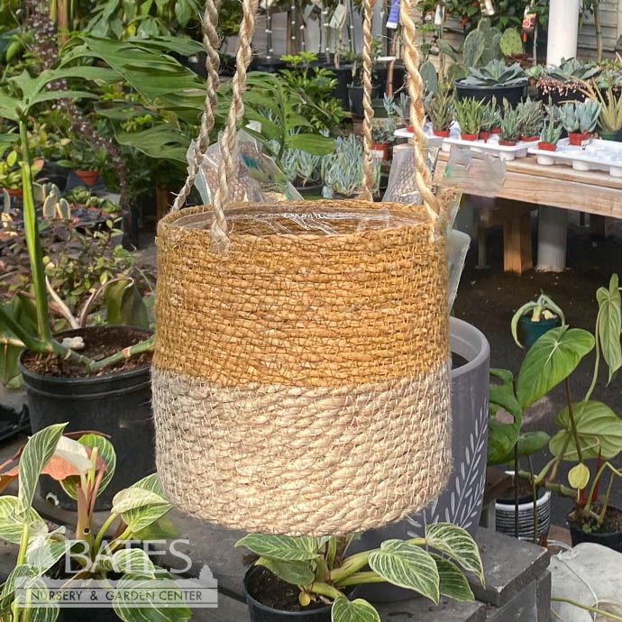 Pot Hanging Hogla &amp; Jute Potcover 2-Tone Sml  5x5
