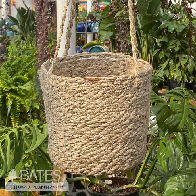 Pot Hanging Jute Potcover Beige Lrg 6x6