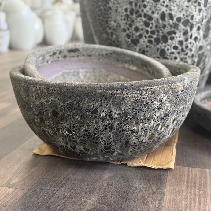 Pot / Low Bowl Denali Sml 17x7 Atlantis Gray