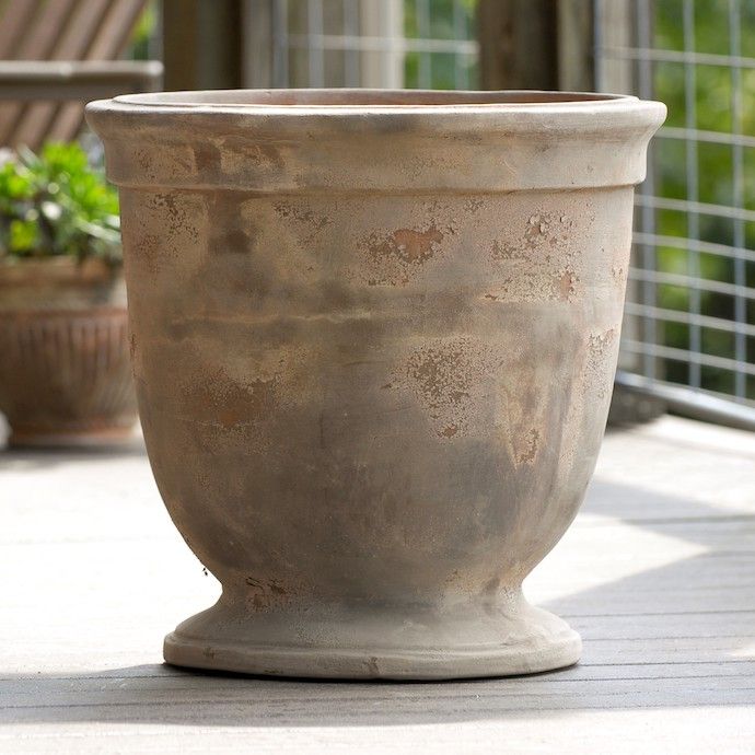 Pot/Urn Pecosa w/Rim 22x22 Antq Terracotta