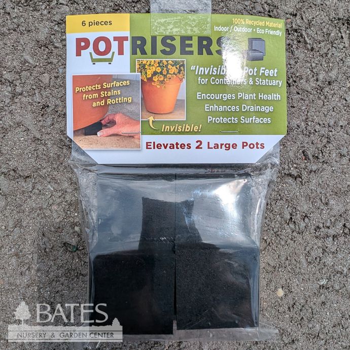 Pot Risers / Pot Feet 2&quot; Square Recycled Rubber 6/Pk