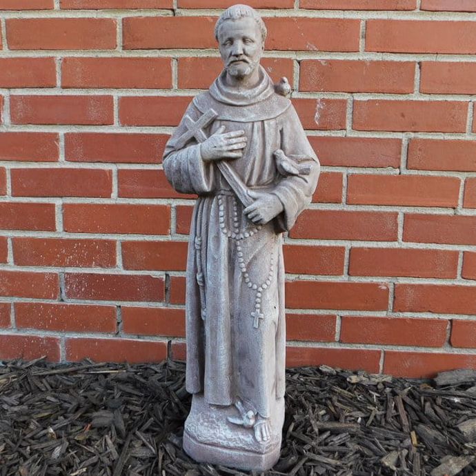 Statuary St Francis w/Cross 24H