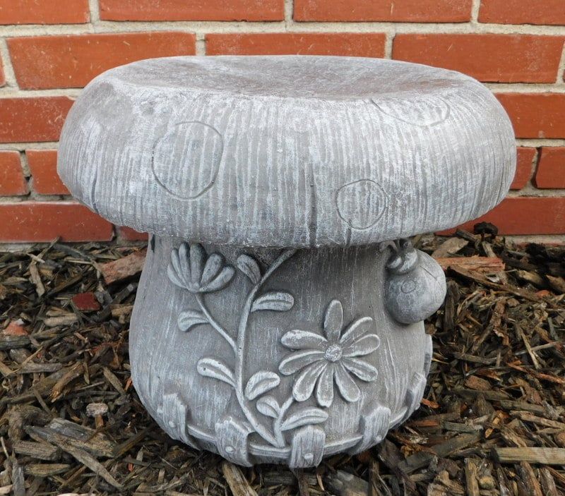 Chair/Seat Mushroom Toadstool 14H