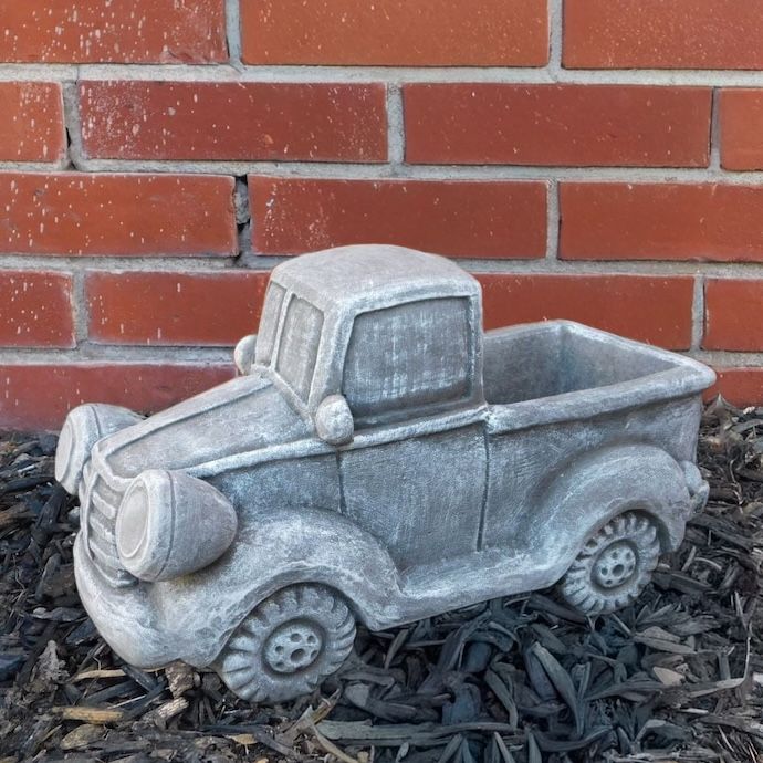 Pot Old Truck Planter 15W Cement