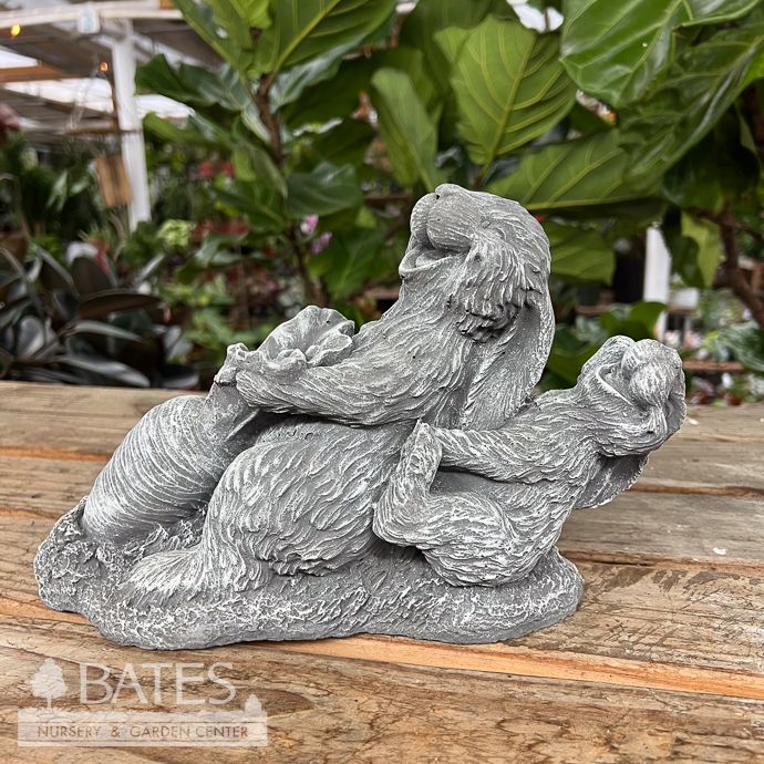 Statuary Rabbits Pulling Carrot 12L