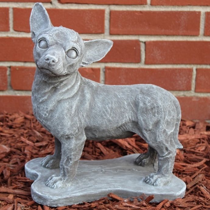 Statuary Chihuahua  Dog Standing 14H