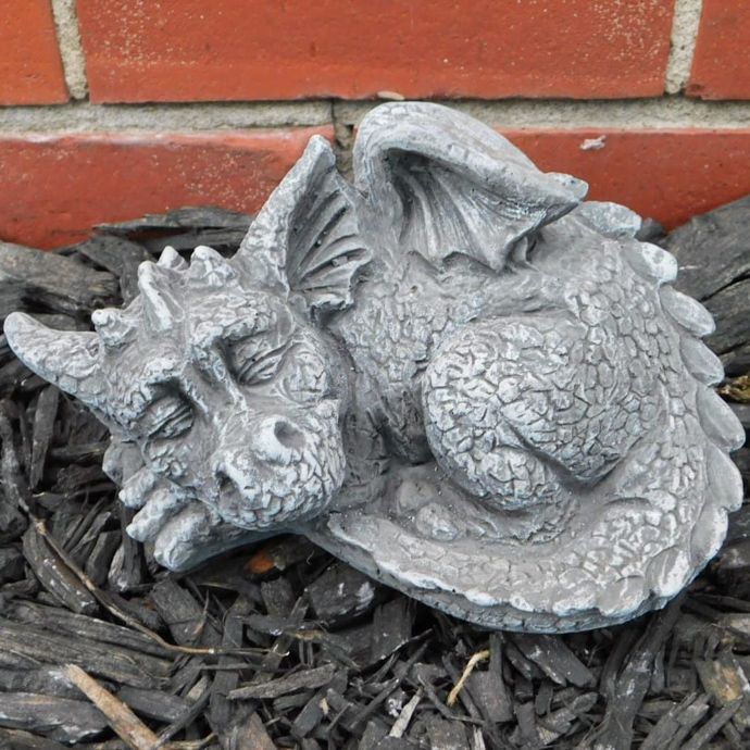 Statuary Curled Sleeping Dragon Sml 8L