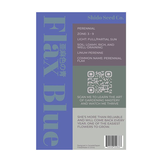 Seed Flwr Flax Blue Flower /Linum perenne - Shido