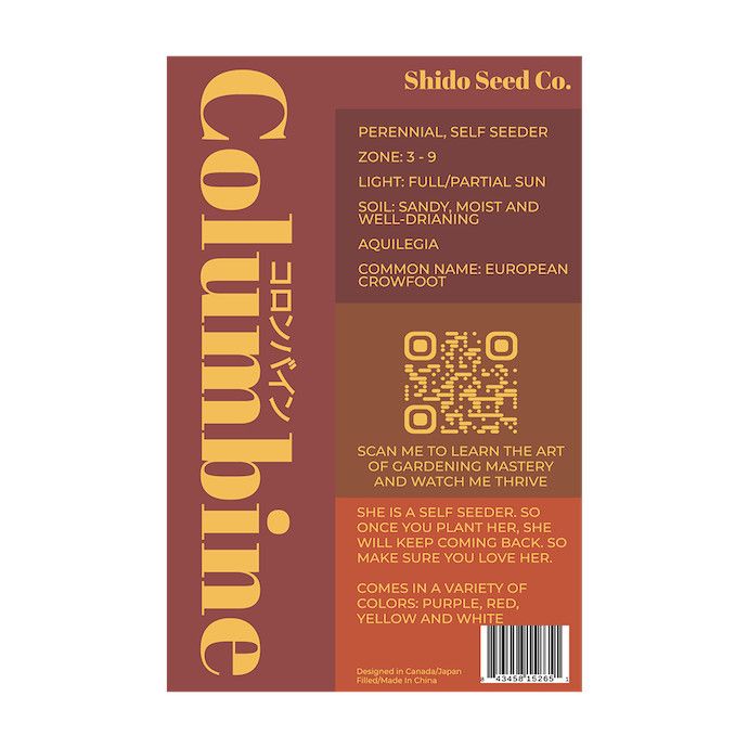 Seed Flwr Columbine Flower /European Crowfoot /Aquilegia - Shido