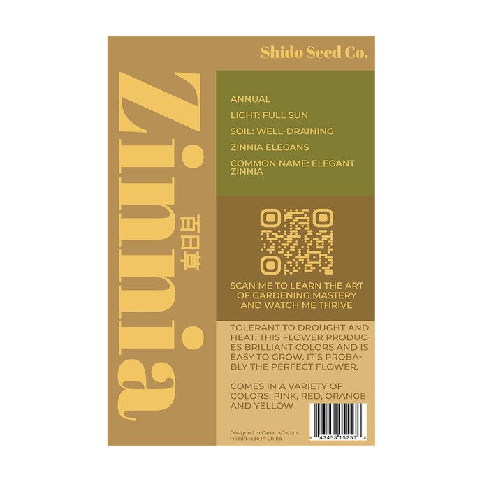 Seed Flwr Zinnia Flower /Zinnia spp - Shido