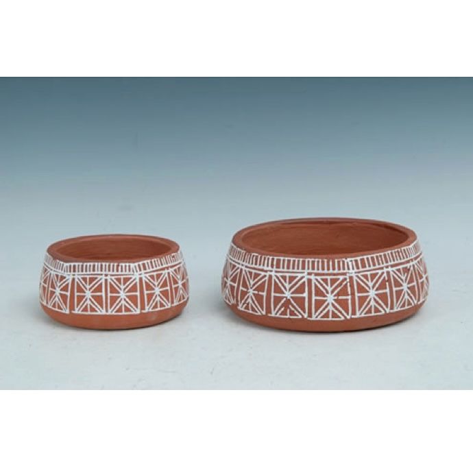 Pot/Bowl Jigger Hand Made Lrg 10x3.5 Terracotta