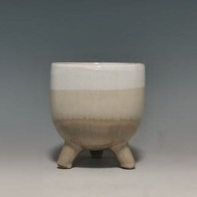 Pot 3-Tone Footed/Feet  5x5.25 Multi