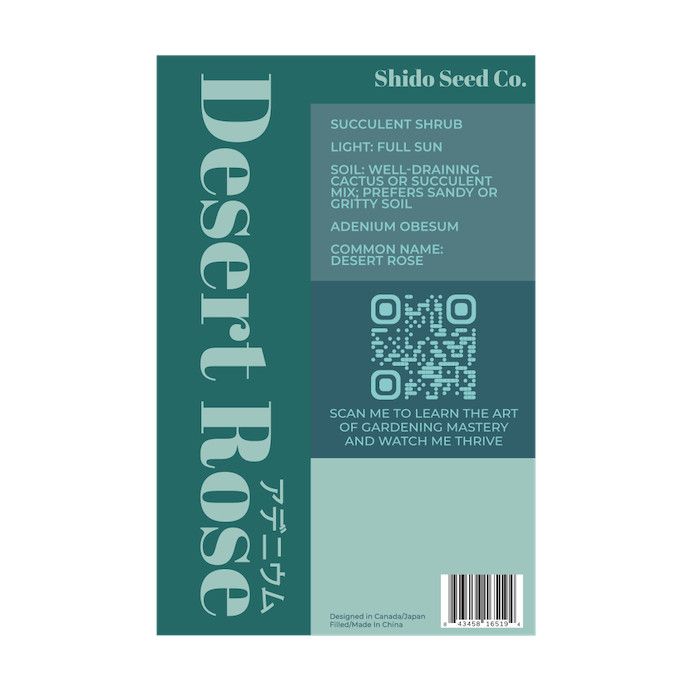 Seed Indoor Seeds Desert Rose /Adenium obesum - Shido