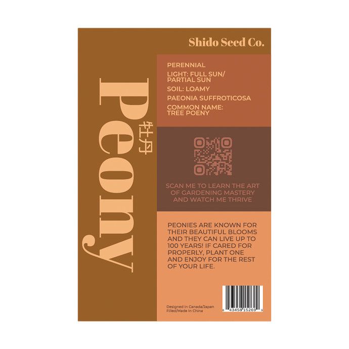 Seed Flwr Peony Flower /Paeonia suffroticosa - Shido