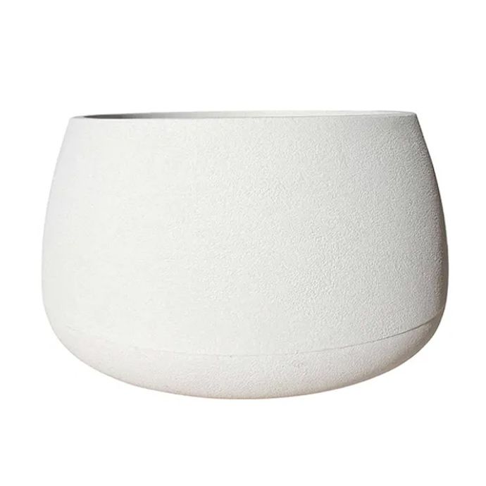 Pot  Bios Low Planter 29.5x16.5 Off White Lt Wt Japi