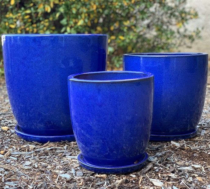 Pot Short Egg w/att Saucer Lrg 13x13 Asst