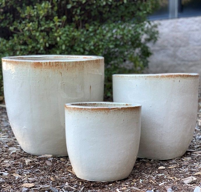 Pot Glazed Egg Planter Med 14x15 Asst