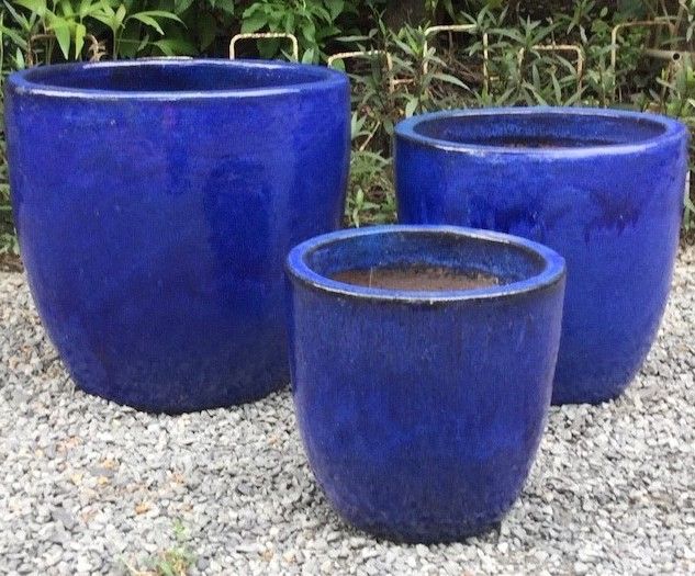 Pot Glazed Egg Planter Med 14x15 Asst