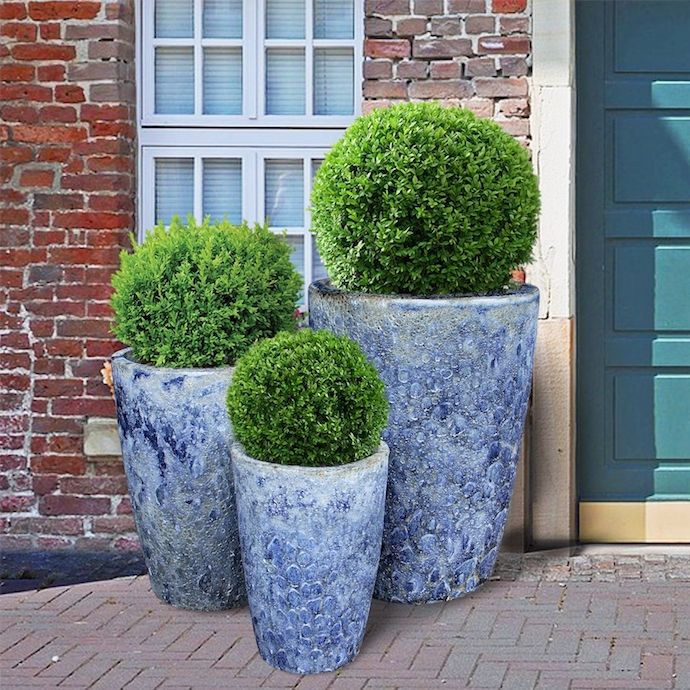 Pot Neptune II Tall Cone Med 14x20 Atlantis/Vermillion