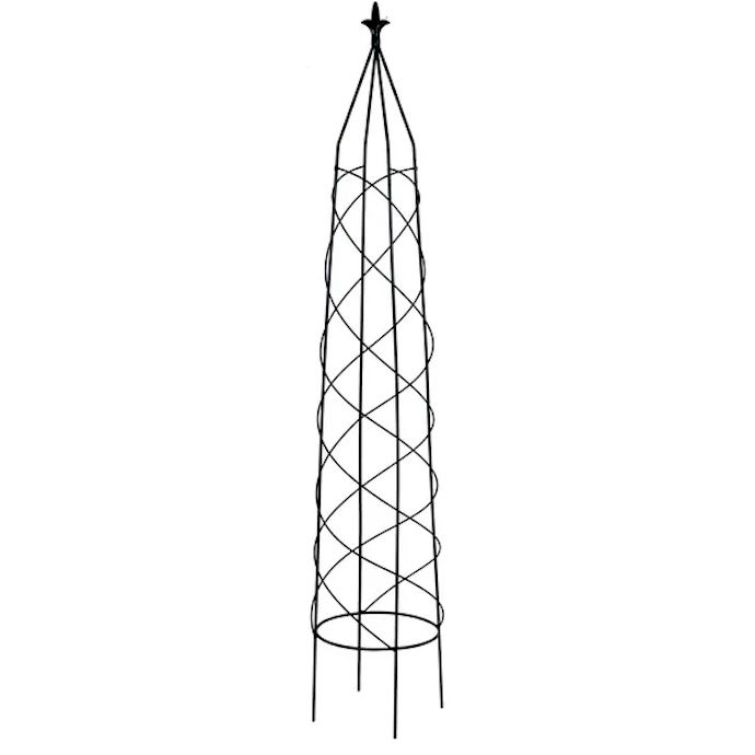 Obelisk Victorian Swirled w/Finial 8.5x48 Black metal
