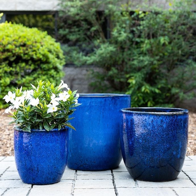 Pot Glazed Egg Planter Med 14x15 Asst