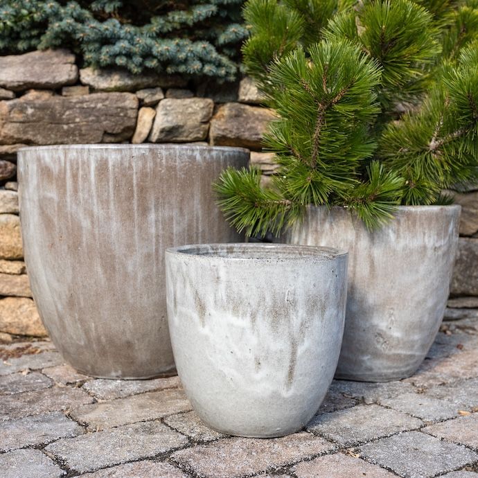 Pot Glazed Egg Planter Med 14x15 Asst