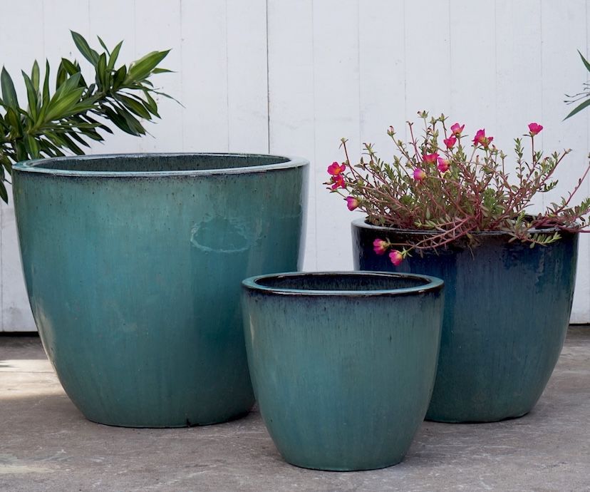 Pot Glazed Egg Planter Med 14x15 Asst