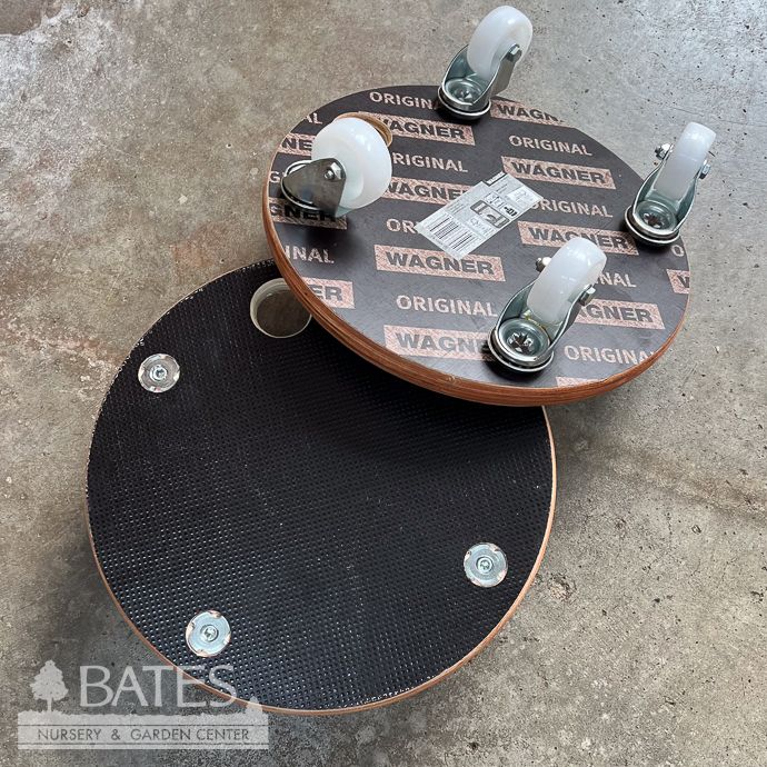 Plant Caddy Round MaxiGrip Black 11.4&quot; Small - holds 441bs