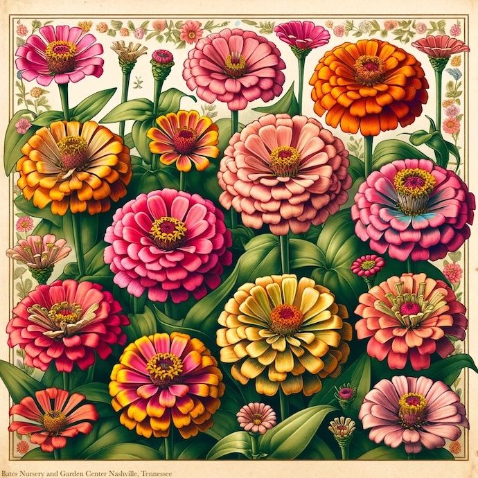 Seed Zinnia Candy Cane