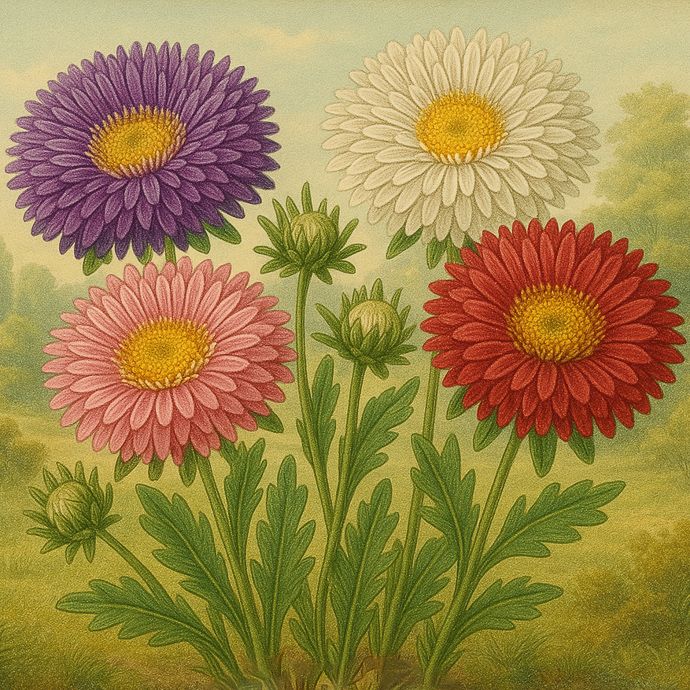 Seed Aster Crego - Callistephus chinensis/ Mixed Color