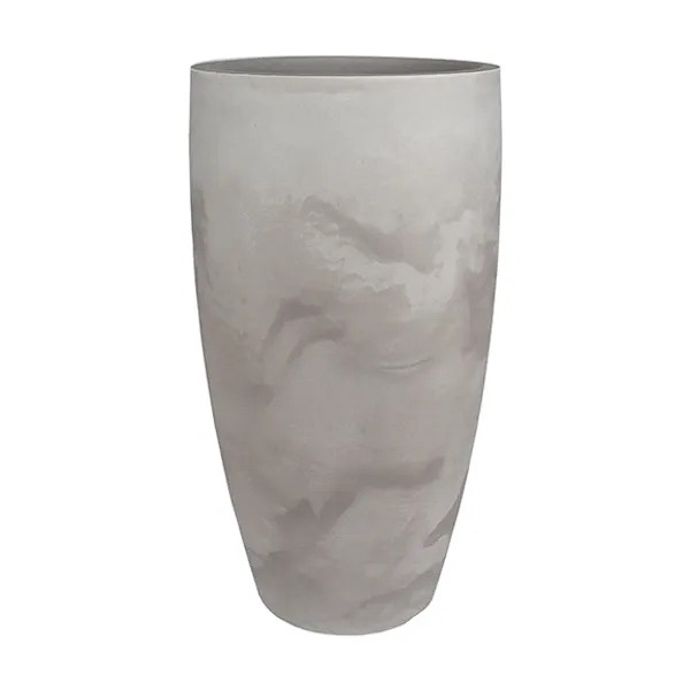 Pot Traditional Conic Slim Planter Lrg17.75x33 Burnt Cement Lt Wt Japi