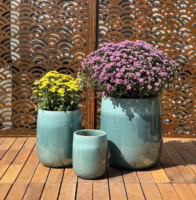 Pot Adagio Tall Planter Lrg 14x15 2-Tone Asst