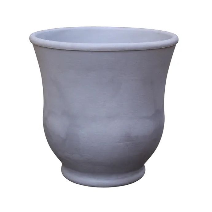 Pot Arezzo Flared Urn Planter Lrg 21.75x21 Burnt Cement Lt Wt Japi