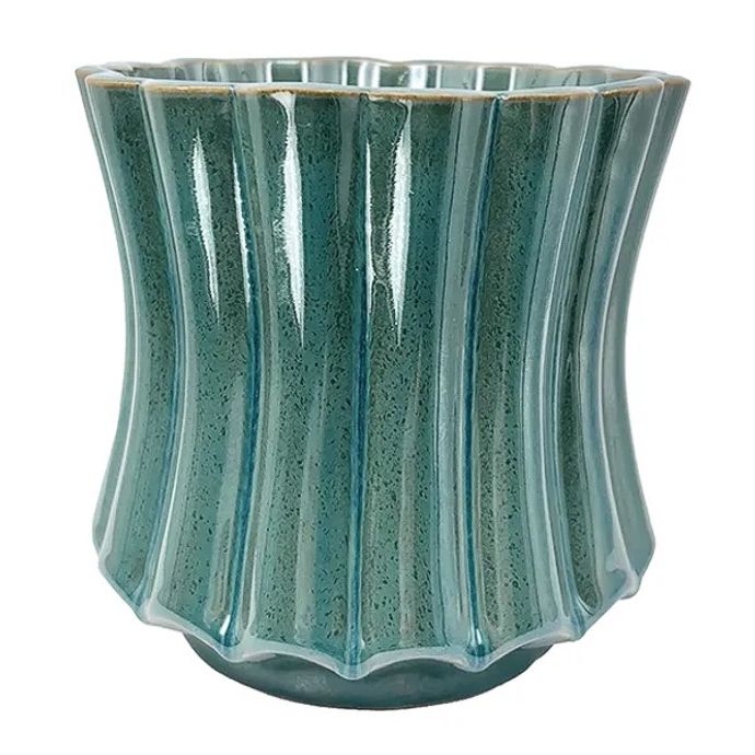Pot Charlevoix Pinched Waist Planter 6.5x6 Teal